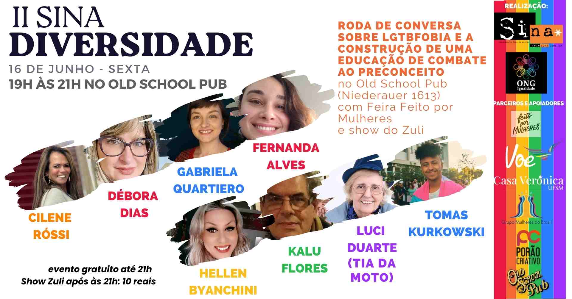 II SINA DIVERSIDADE PROMOVE RODA DE CONVERSA SOBRE LGBTFOBIA E EDUCAÇÃO  (16/06 - SEX - 19H) - Rede Sina